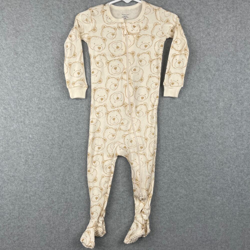 Member's Mark Teddy Bear Footed Pj Size 12 Months